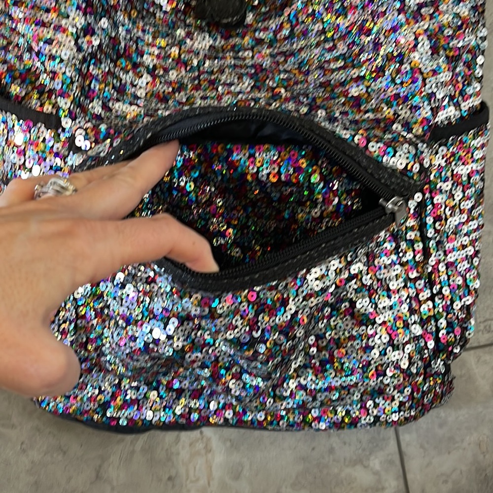 Sequins Multicolored Sparkly Backpack From Justic… - image 2